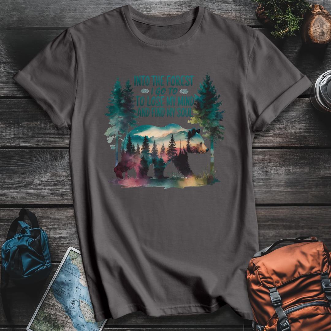 Printify T-Shirt Charcoal / S Into The Forest T-Shirt
