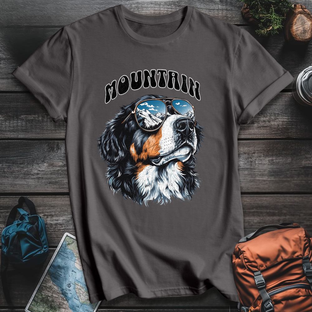 Printify T-Shirt Charcoal / S Mountain Dog T-Shirt
