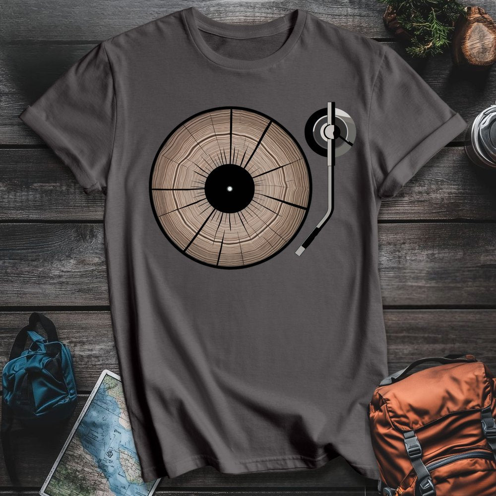 Printify T-Shirt Charcoal / S Natures Record T-Shirt