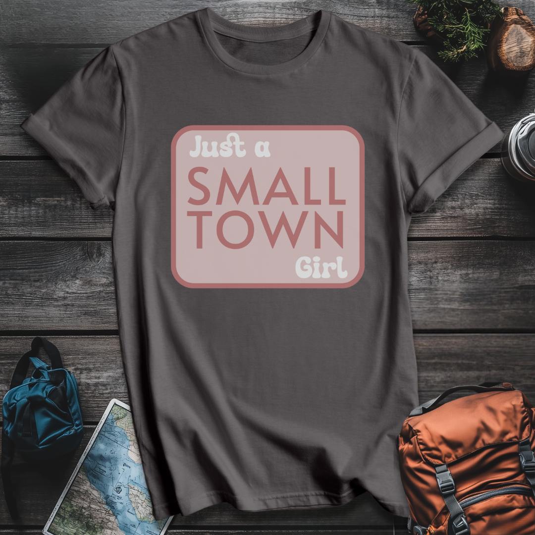 Printify T-Shirt Charcoal / S Small Town Girl T-Shirt