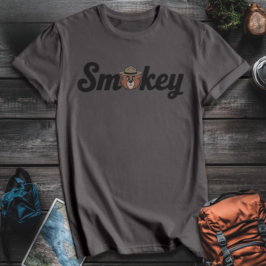 Printify T-Shirt Charcoal / S Smokey Cursive T-Shirt