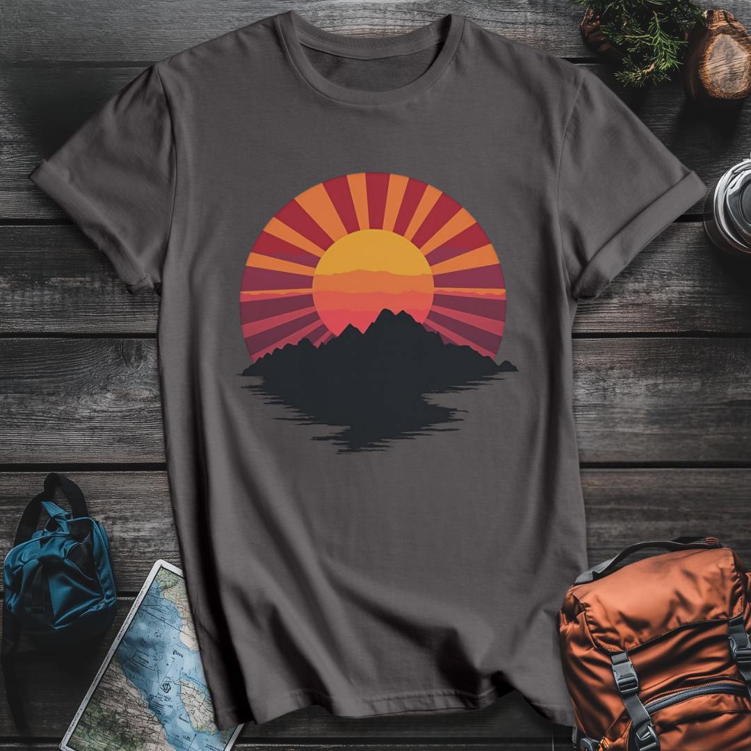 Printify T-Shirt Charcoal / S Sunset Serenity T-Shirt
