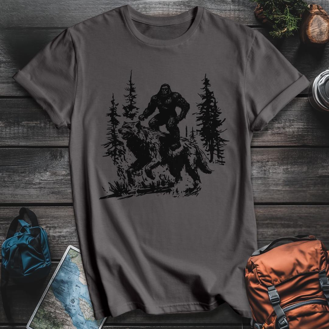 Printify T-Shirt Charcoal / S Wolf Rider T-Shirt