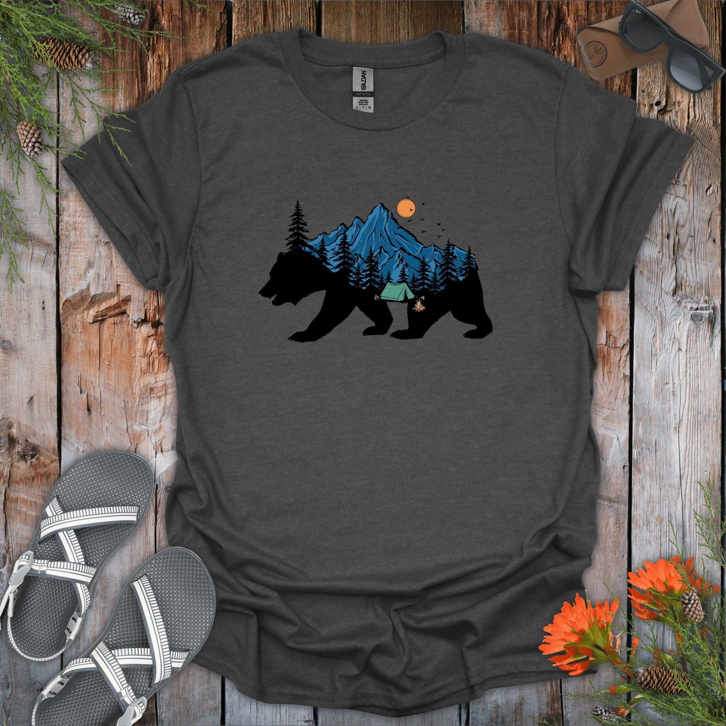 Bear Camp Scene T-Shirt