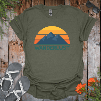 Printify T-Shirt Heather Military Green / S Wanderlust T-Shirt