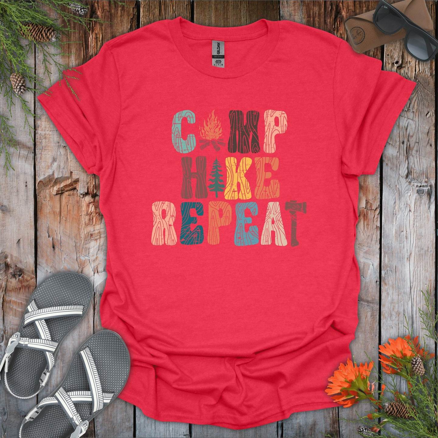 Camp, Hike, Repeat T-Shirt