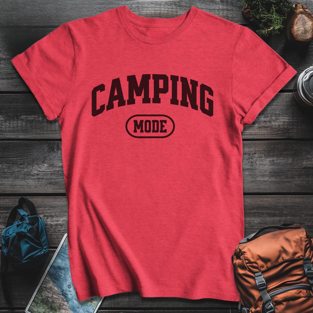 Printify T-Shirt Heather Red / S Camping Mode T-Shirt