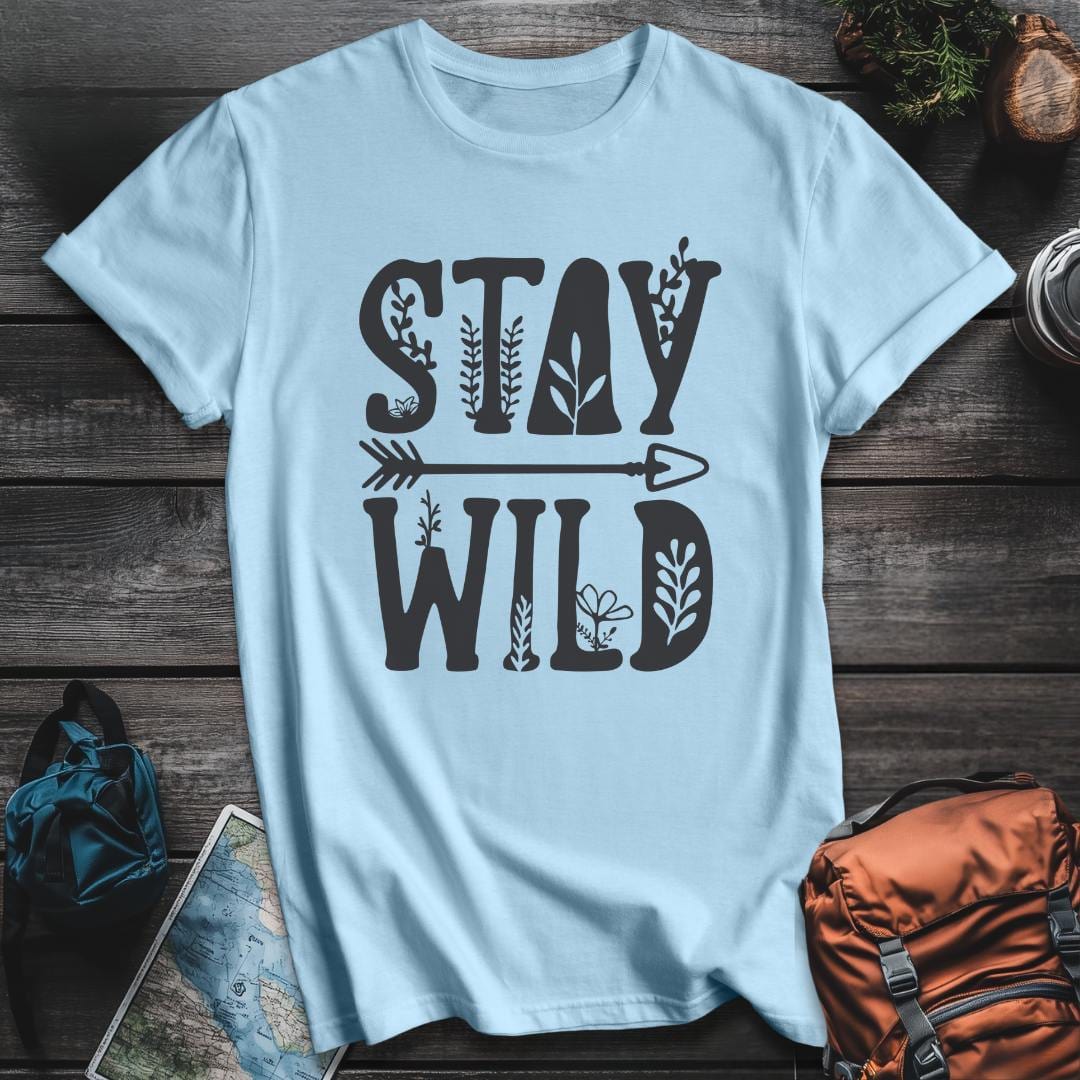 Printify T-Shirt Light Blue / S Stay Wild T-Shirt