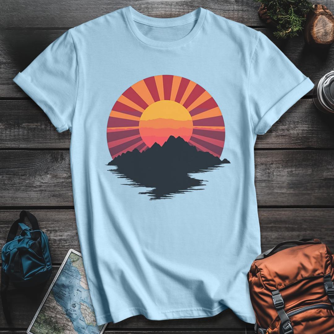 Printify T-Shirt Light Blue / S Sunset Serenity T-Shirt