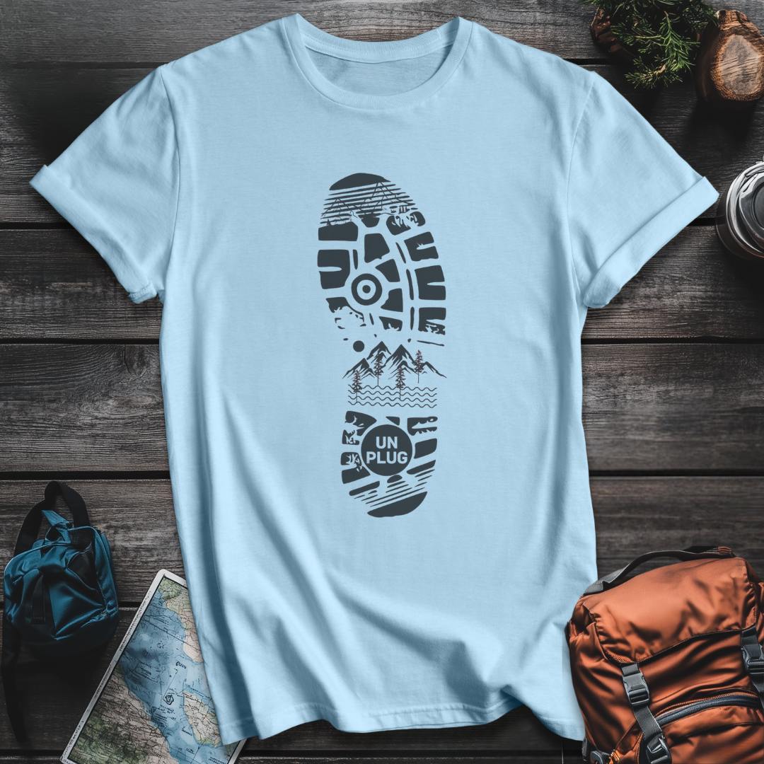 Printify T-Shirt Light Blue / S Unplug Boot T-Shirt