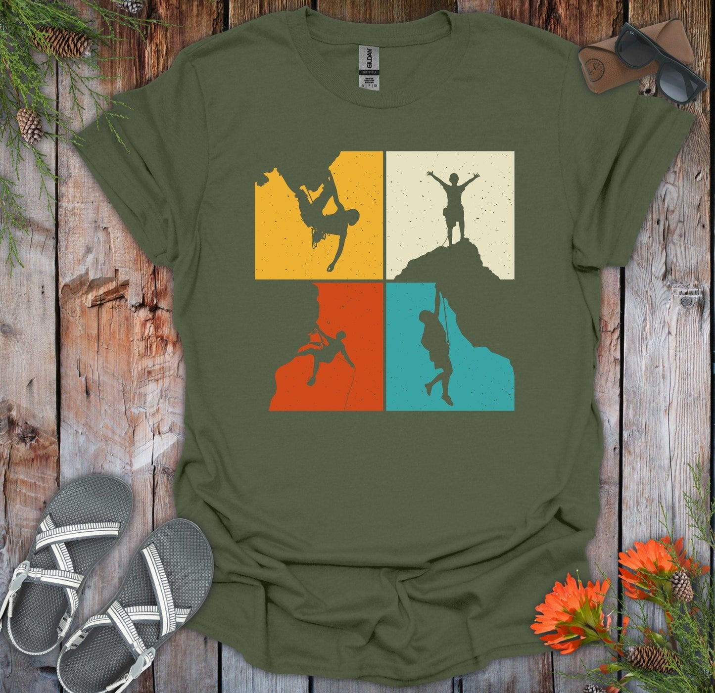 4 Climbers Colorful T-shirt