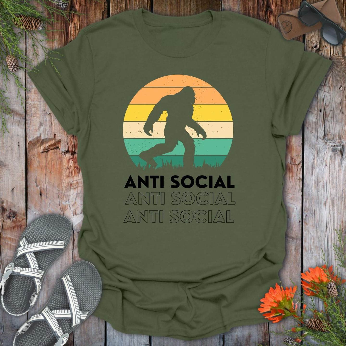 Bigfoot Anti Social T-Shirt