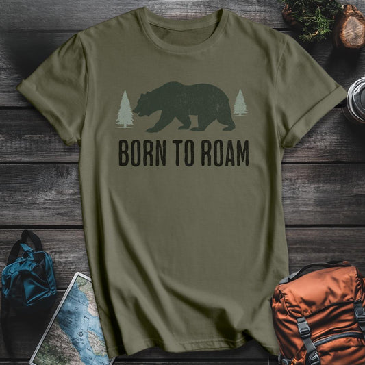 Printify T-Shirt Military Green / S Born to Roam T-Shirt