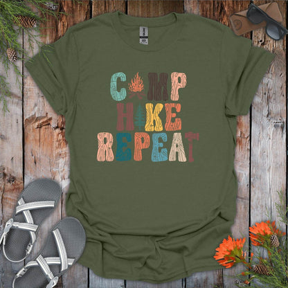 Camp, Hike, Repeat T-Shirt