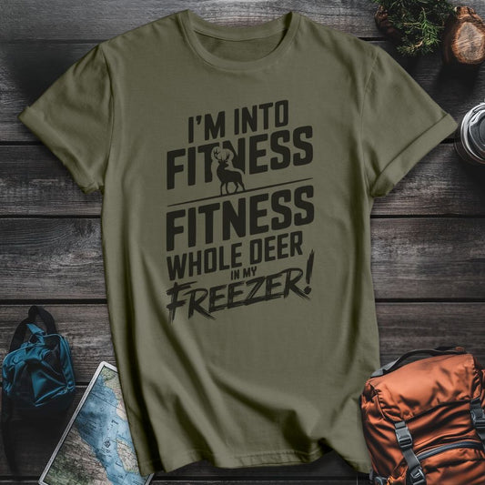 Printify T-Shirt Military Green / S Deer Fitness T-Shirt