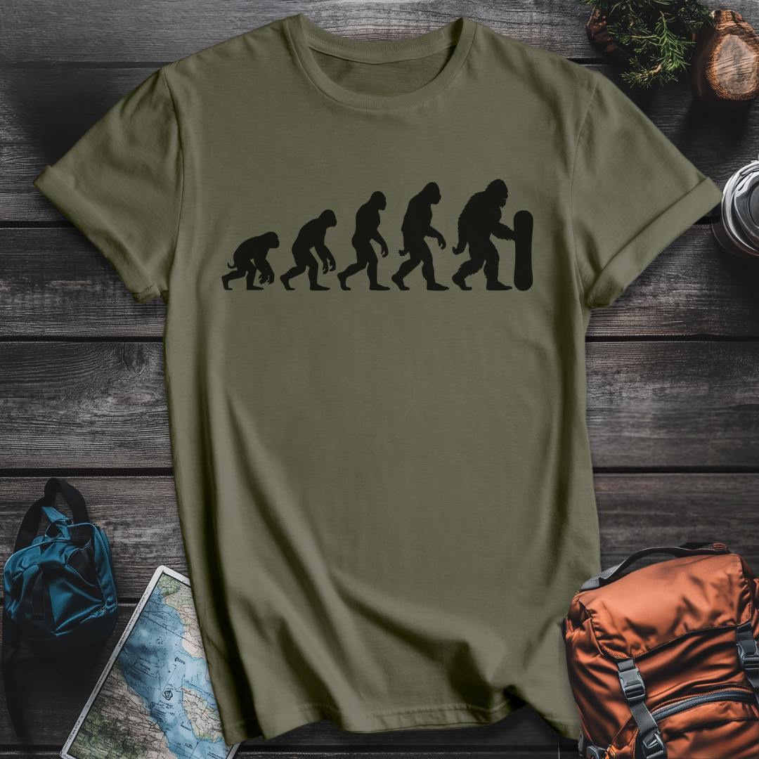Printify T-Shirt Military Green / S Evo Snowboarder T-Shirt