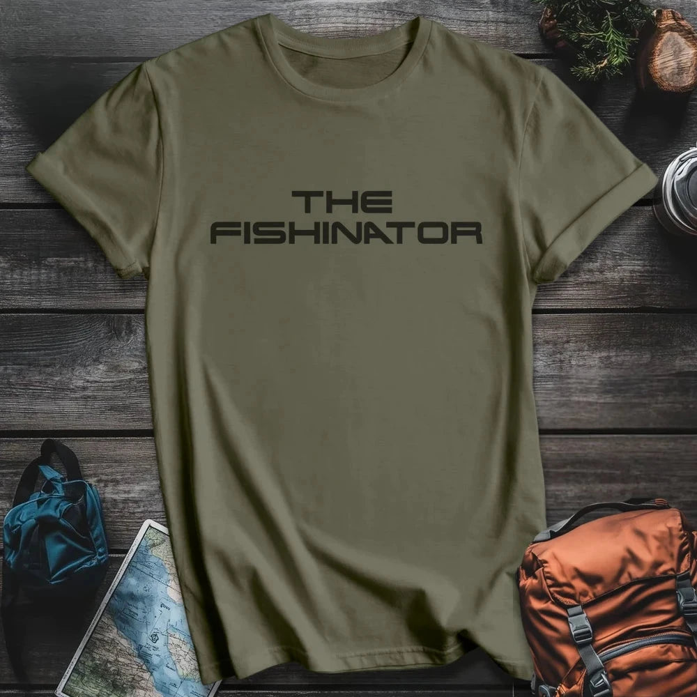 Printify T-Shirt Military Green / S Fishinator T-Shirt