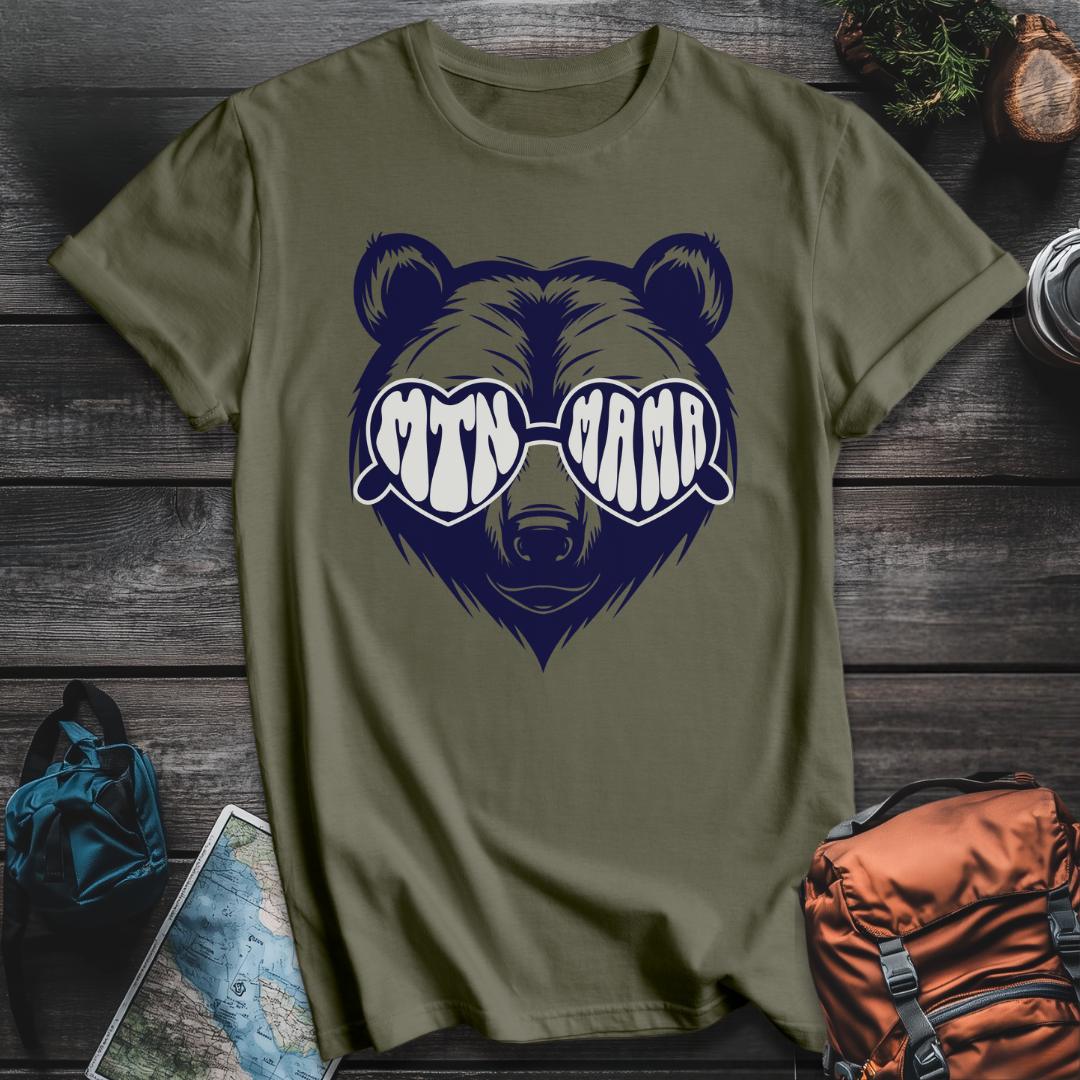 Printify T-Shirt Military Green / S Mountain Mama Bear T-Shirt