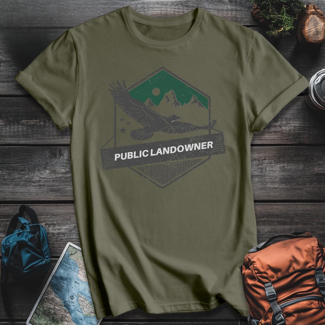 Printify T-Shirt Military Green / S Public Landowner T-Shirt