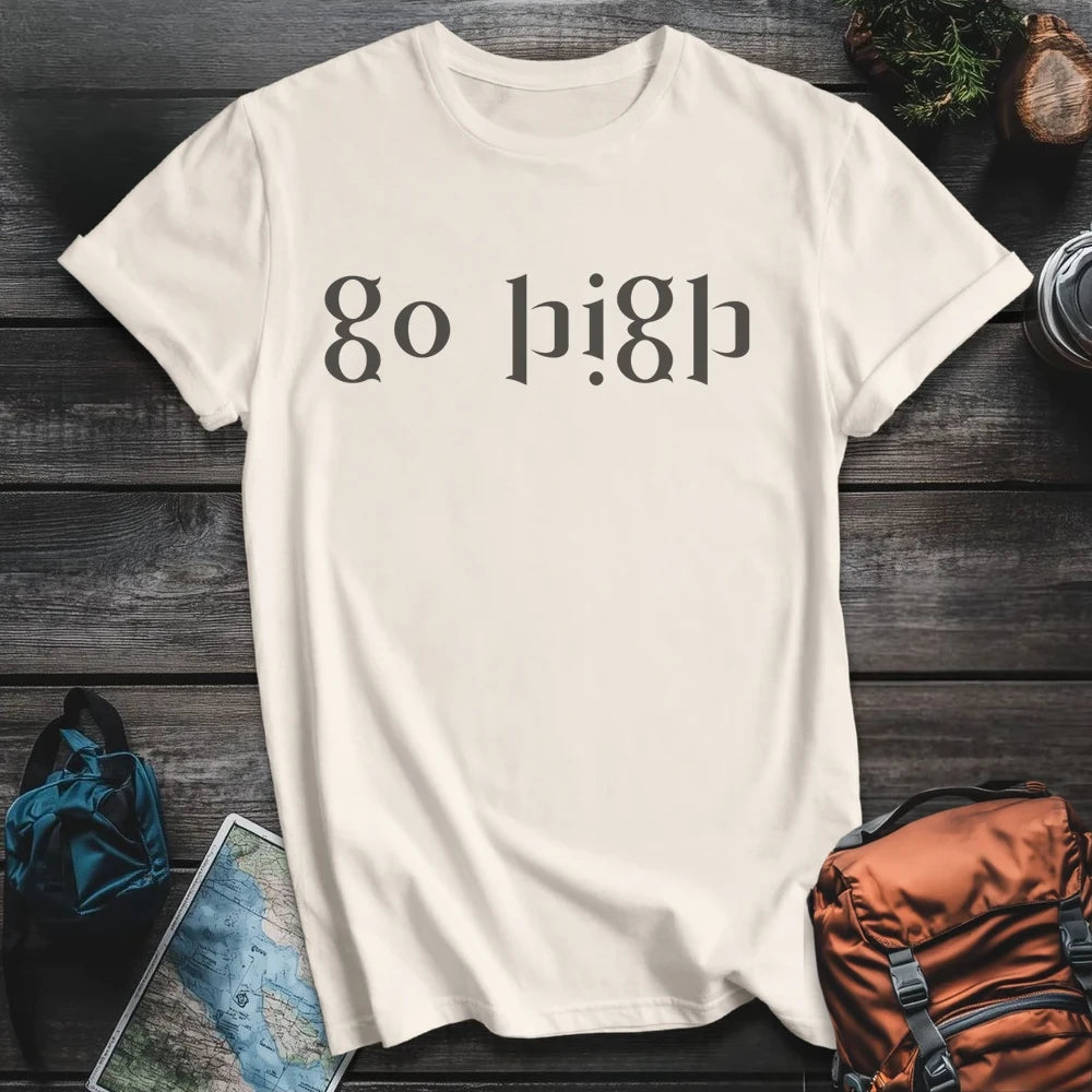 Printify T-Shirt Natural / S Go High Ambigram T-Shirt