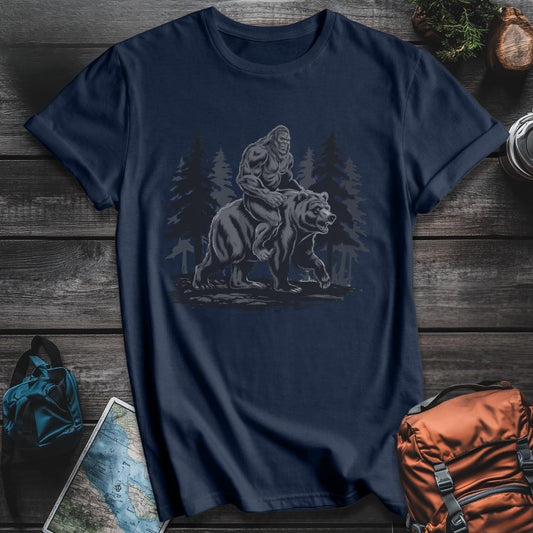 Printify T-Shirt Navy / S Bearback Mountain T-Shirt