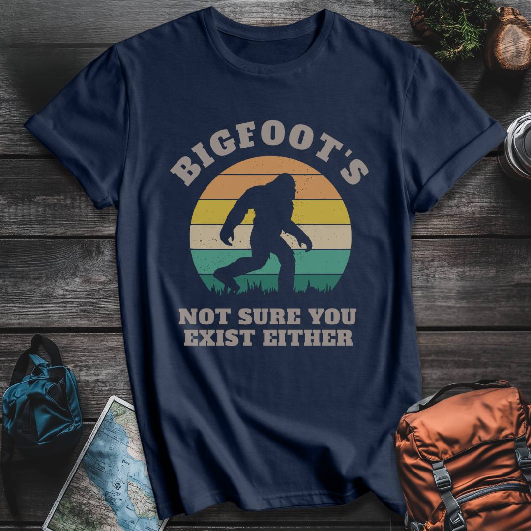 Printify T-Shirt Navy / S Bigfoot Do You Exist T-Shirt