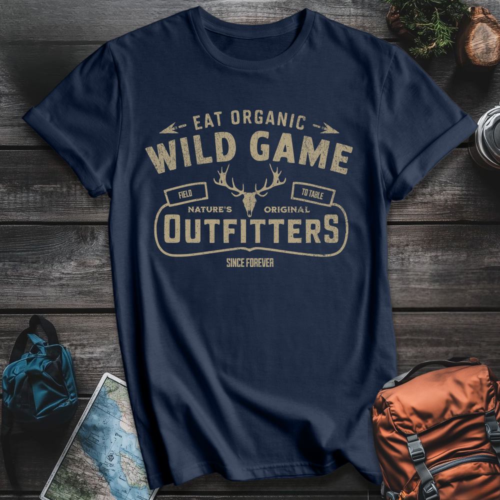 Printify T-Shirt Navy / S Eat Organic Game T-Shirt