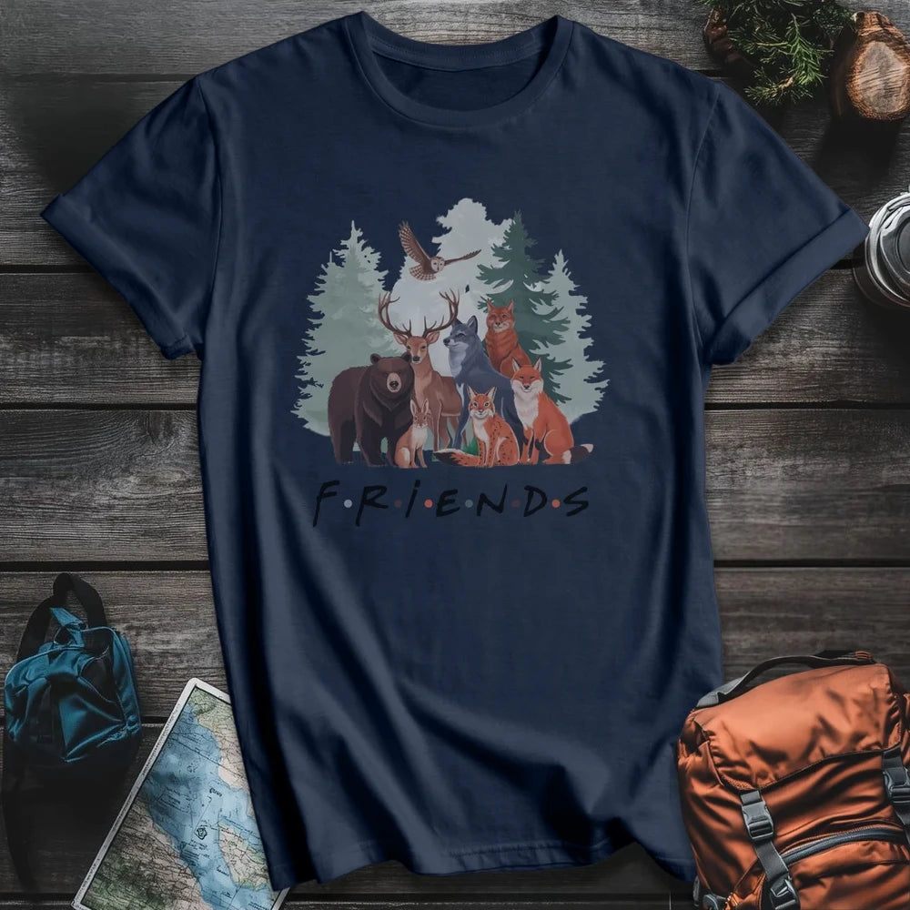 Printify T-Shirt Navy / S Forest Friends T-Shirt