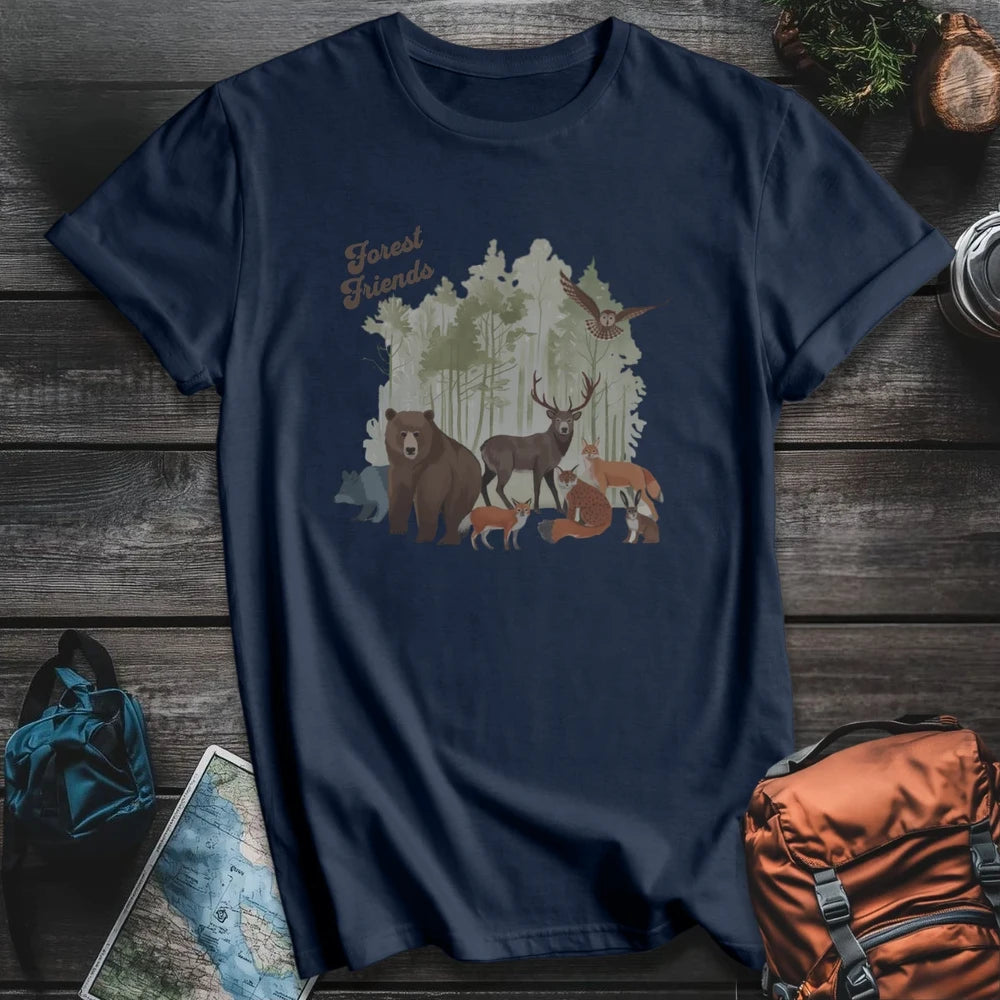 Printify T-Shirt Navy / S Friends Of Forest T-Shirt