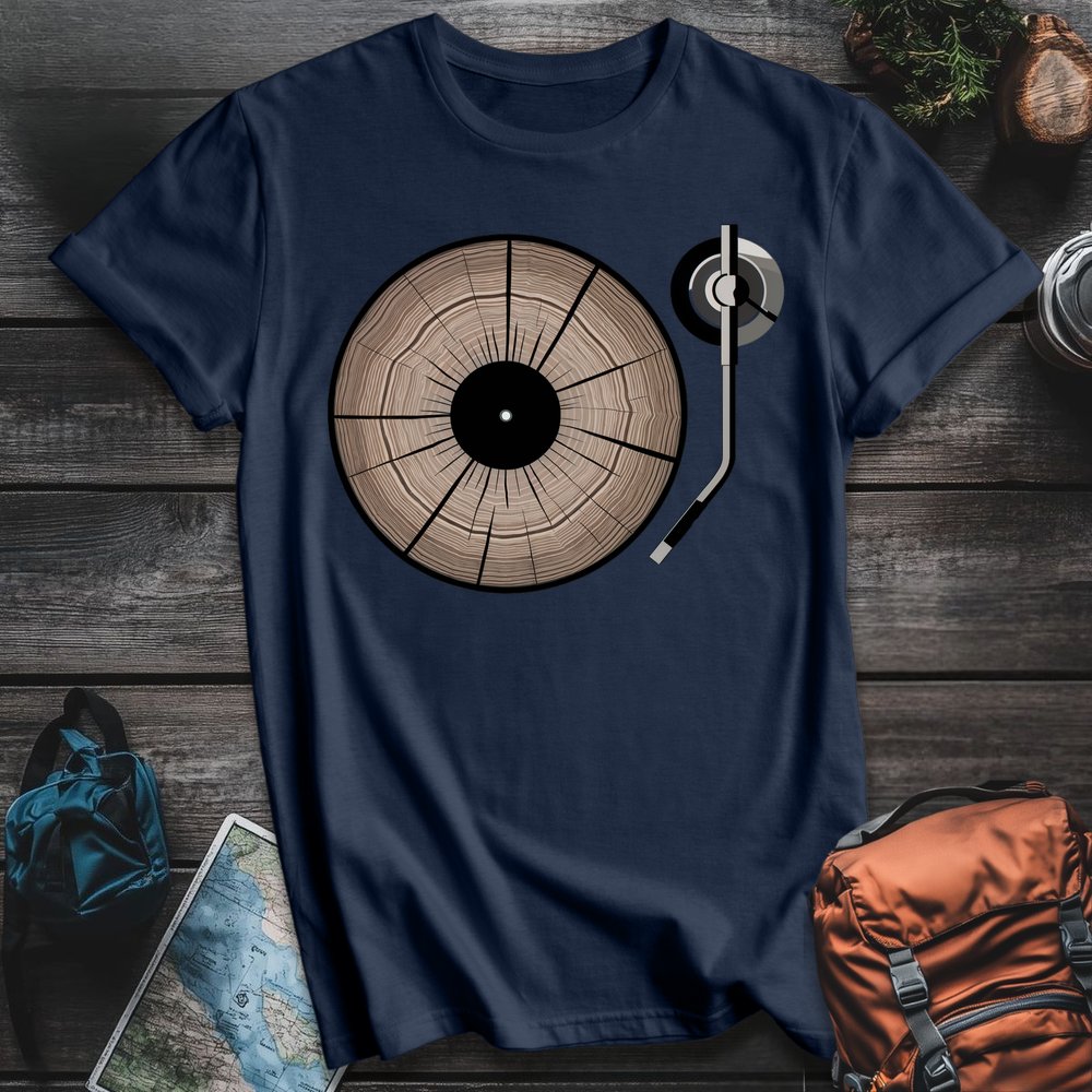 Printify T-Shirt Navy / S Natures Record T-Shirt