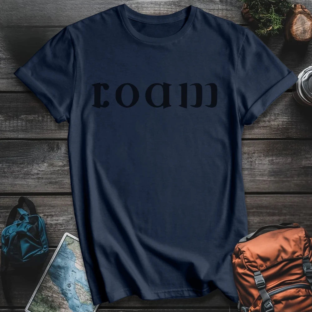 Printify T-Shirt Navy / S Roam Ambigram T-Shirt
