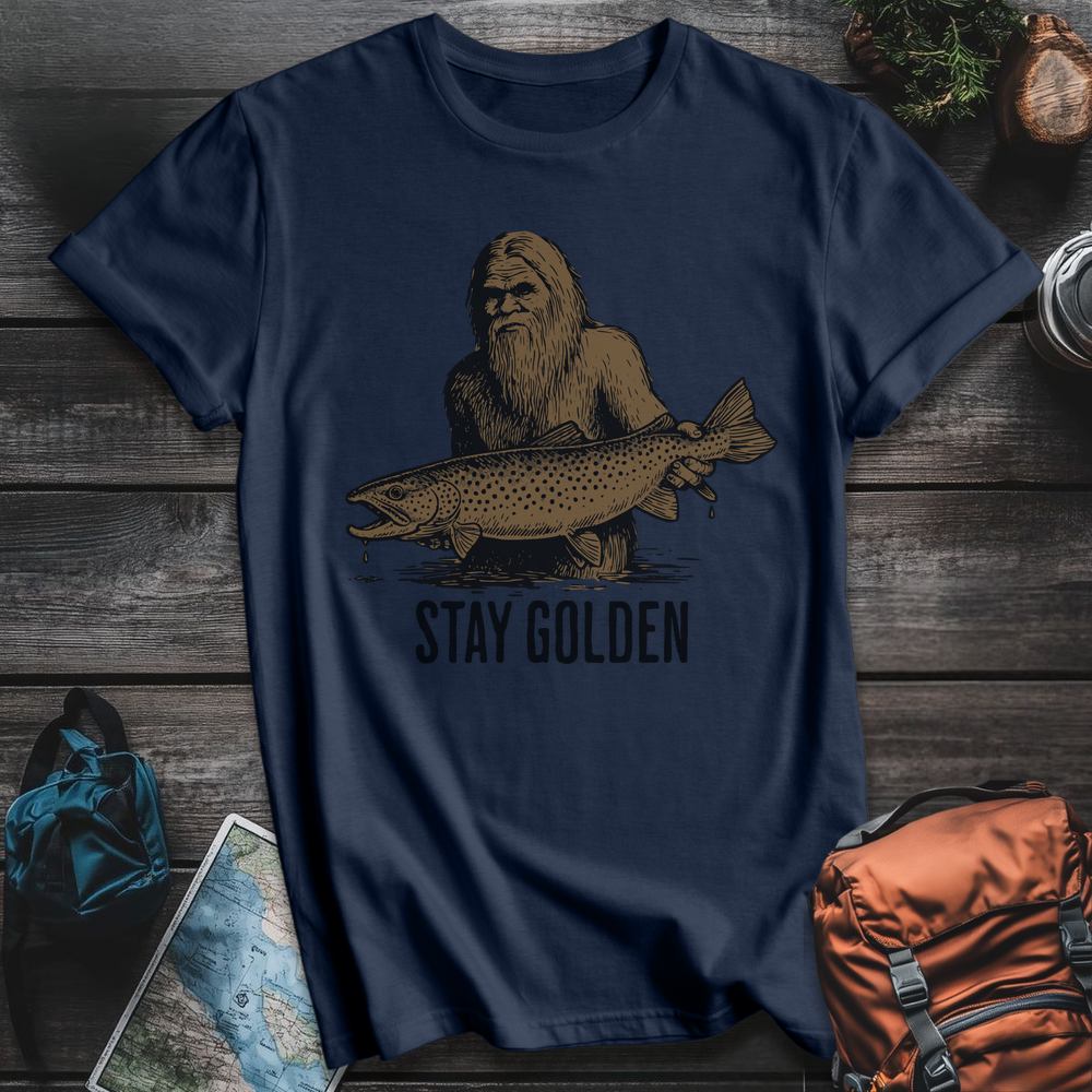 Printify T-Shirt Navy / S Stay Golden T-Shirt