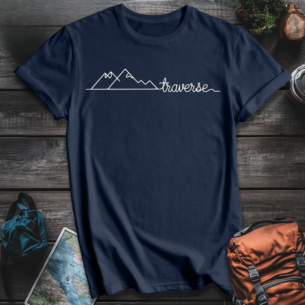 Printify T-Shirt Navy / S Traverse T-Shirt