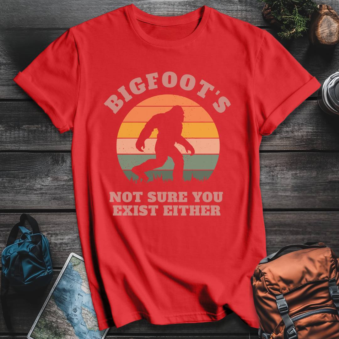 Printify T-Shirt Red / S Bigfoot Do You Exist T-Shirt
