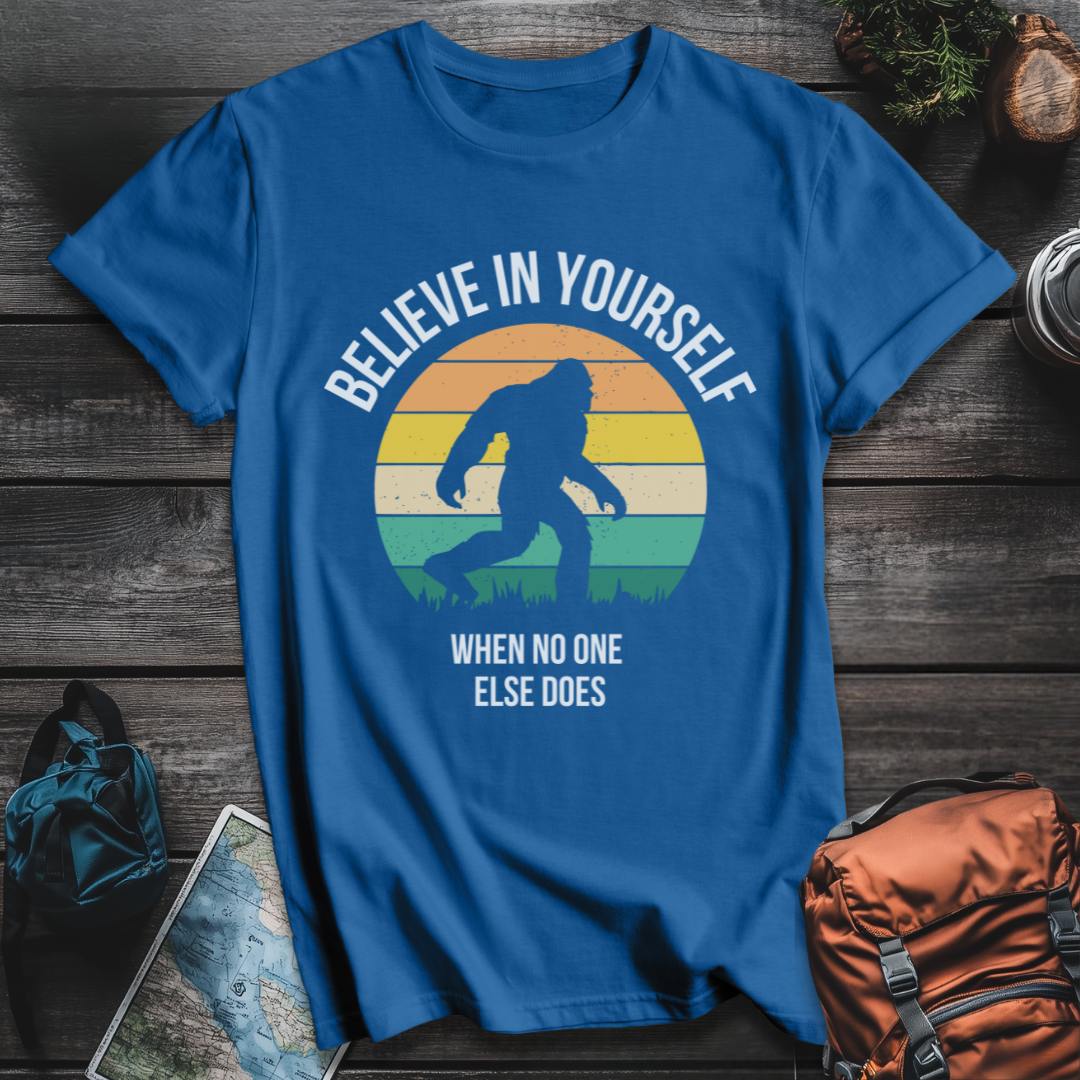 Printify T-Shirt Royal / S Bigfoot Believer In You T-Shirt
