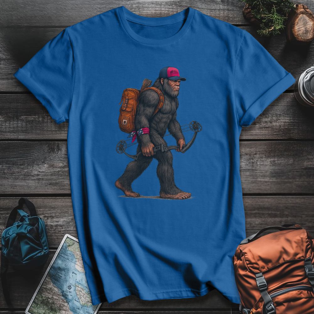 Printify T-Shirt Royal / S Bigfoot 'Merica Hunter T-Shirt
