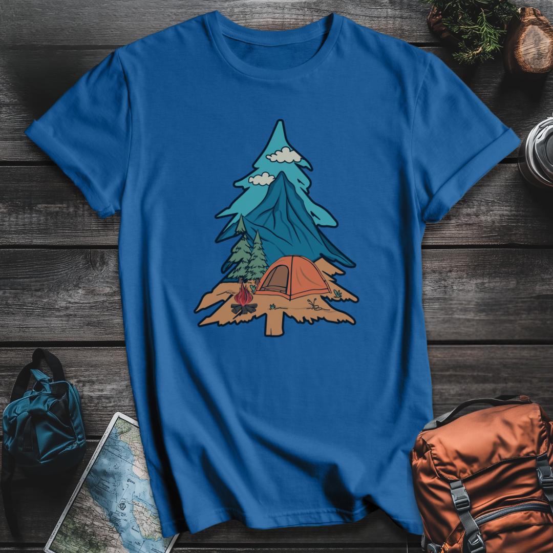 Printify T-Shirt Royal / S Camping Pine T-Shirt