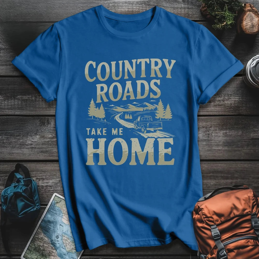 Printify T-Shirt Royal / S Country Roads T-Shirt
