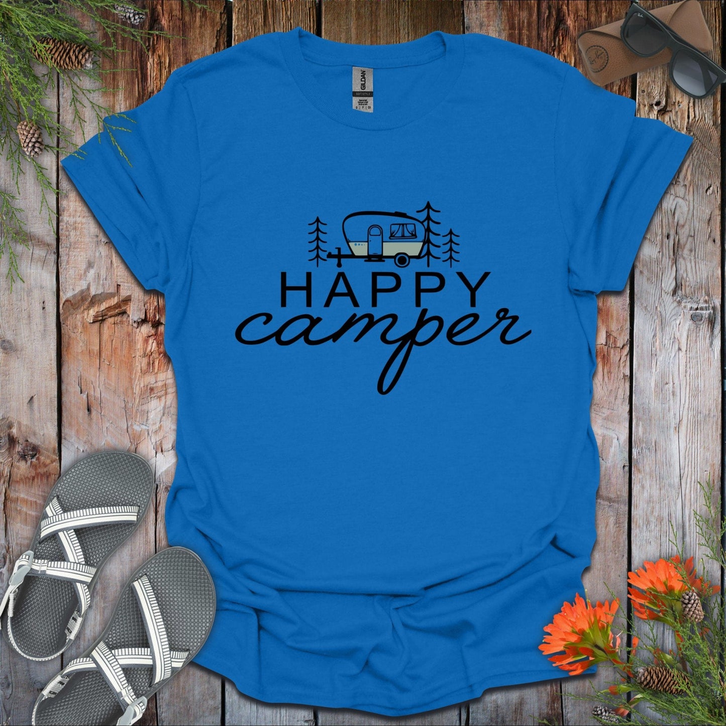 Happy Camper Green T-Shirt