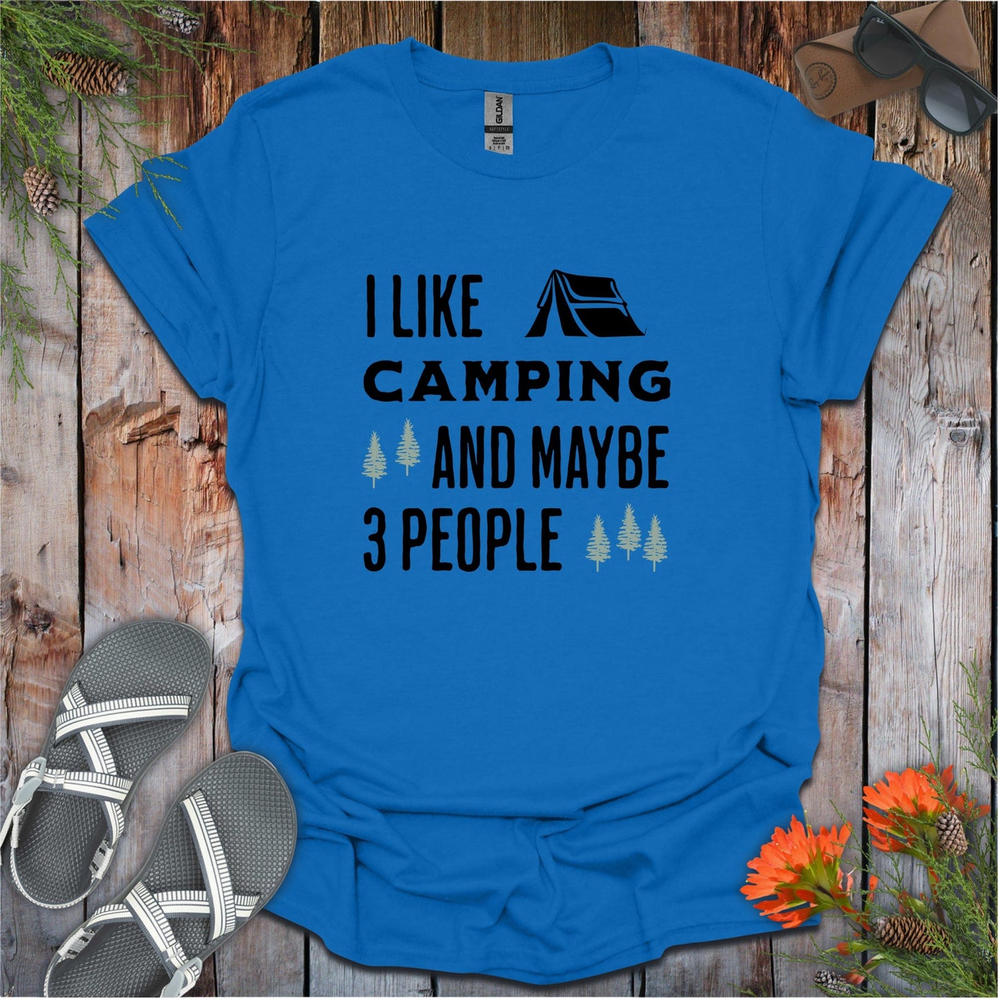 Printify T-Shirt Royal / S I Like Camping and 3 People T-Shirt