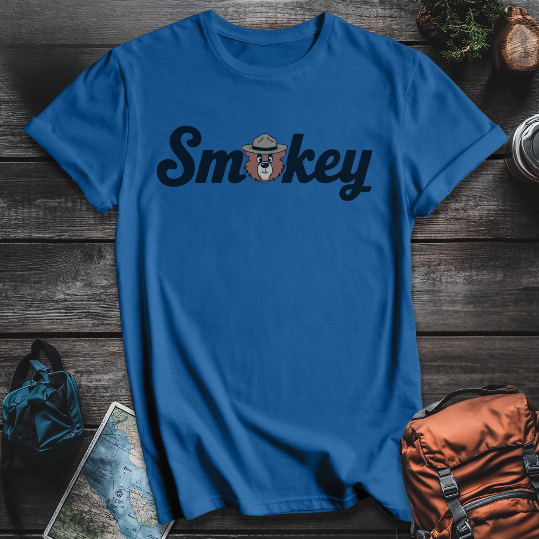 Printify T-Shirt Royal / S Smokey Cursive T-Shirt