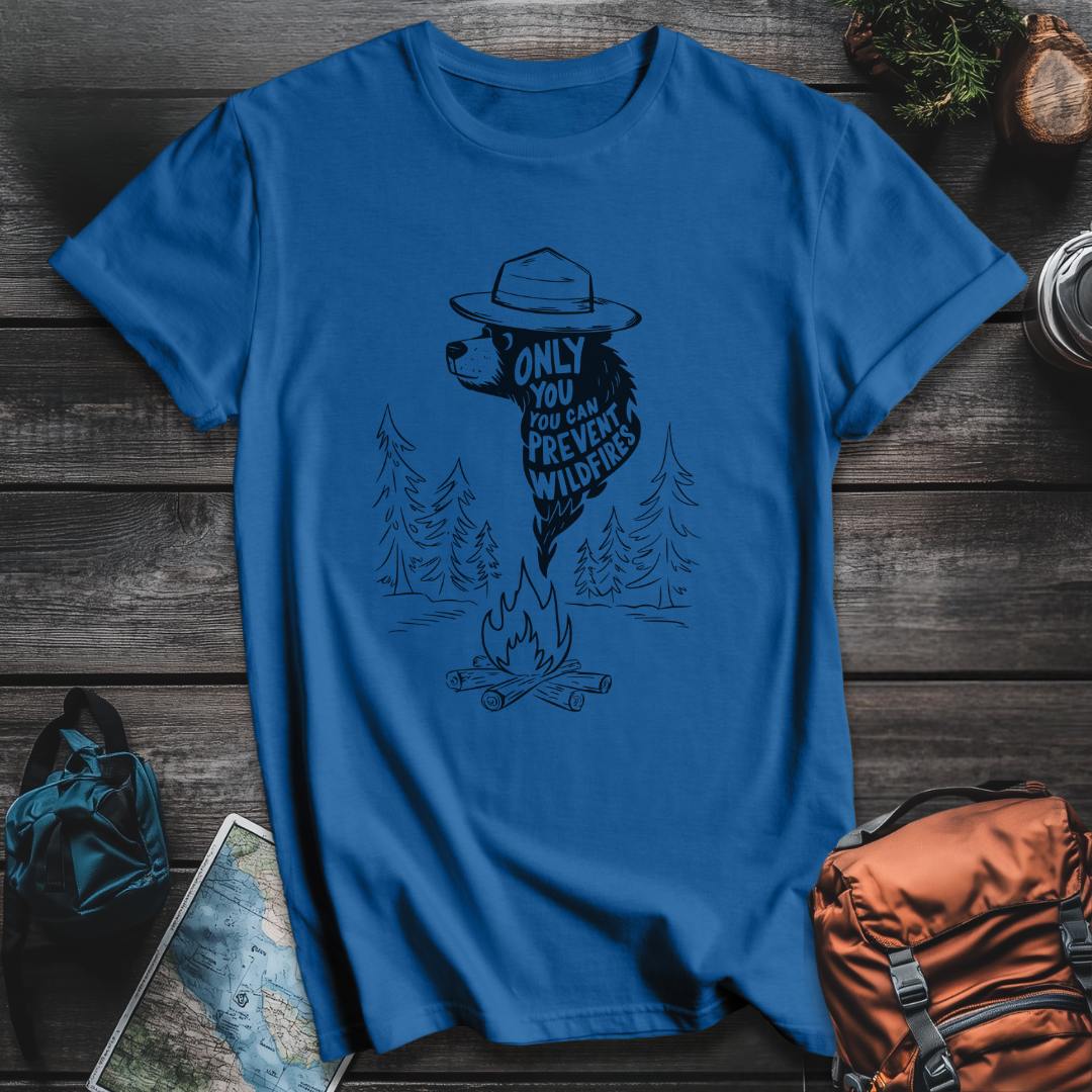 Printify T-Shirt Royal / S Smokey Wildfires T-Shirt