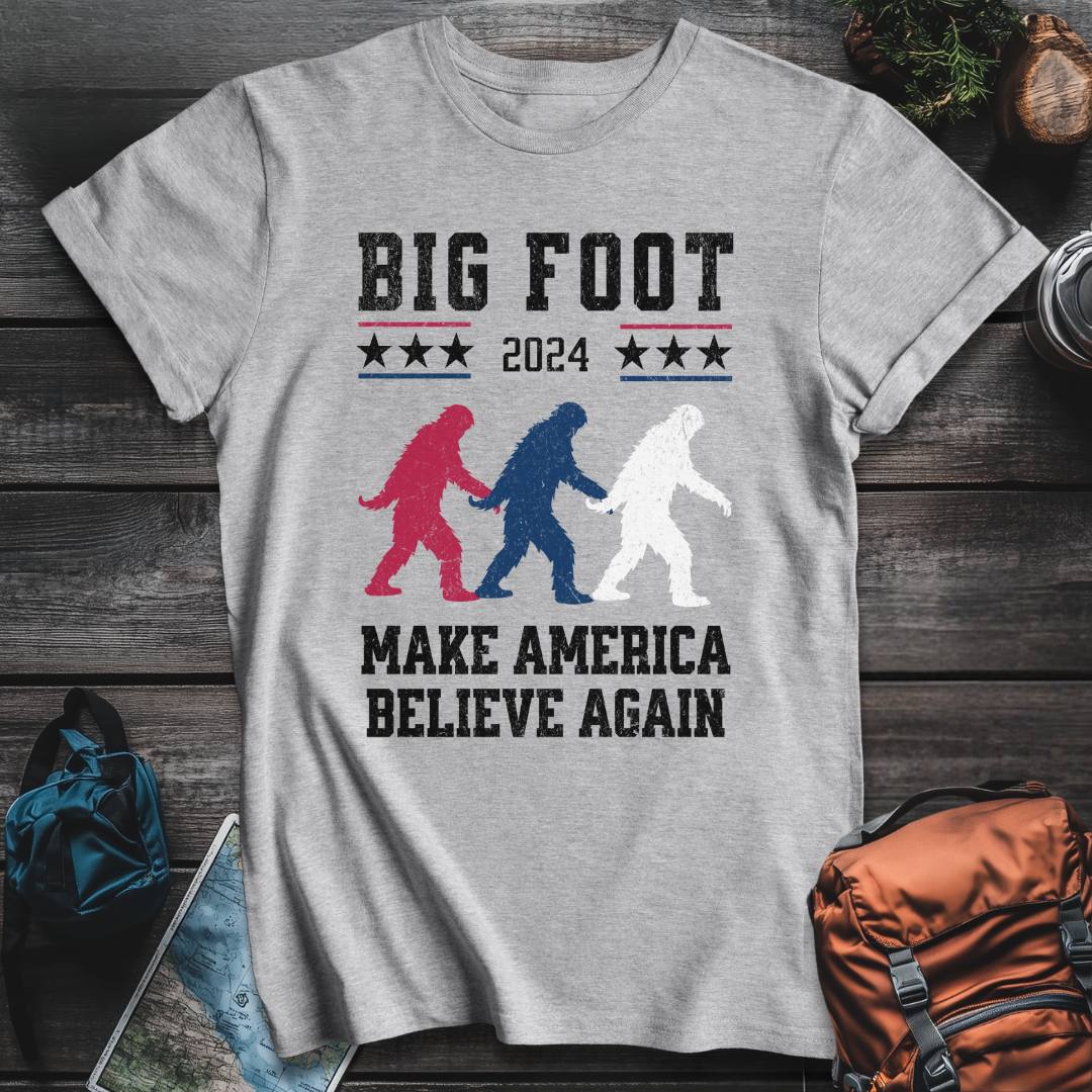 Printify T-Shirt Sport Grey / S Bigfoot For President T-Shirt