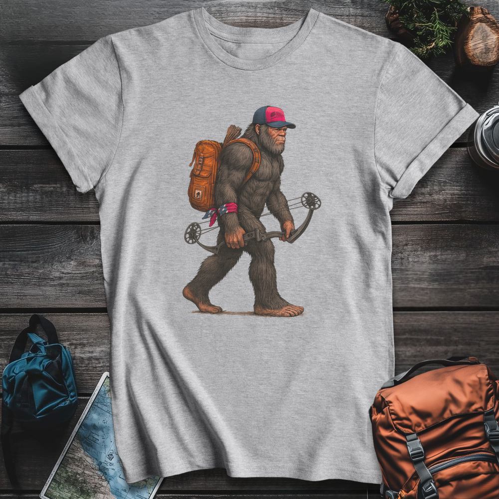 Printify T-Shirt Sport Grey / S Bigfoot 'Merica Hunter T-Shirt