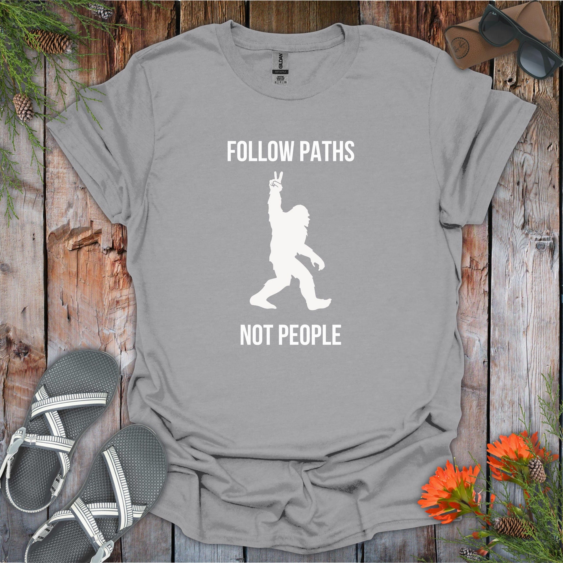 Printify T-Shirt Sport Grey / S Bigfoot Paths Not People T-Shirt