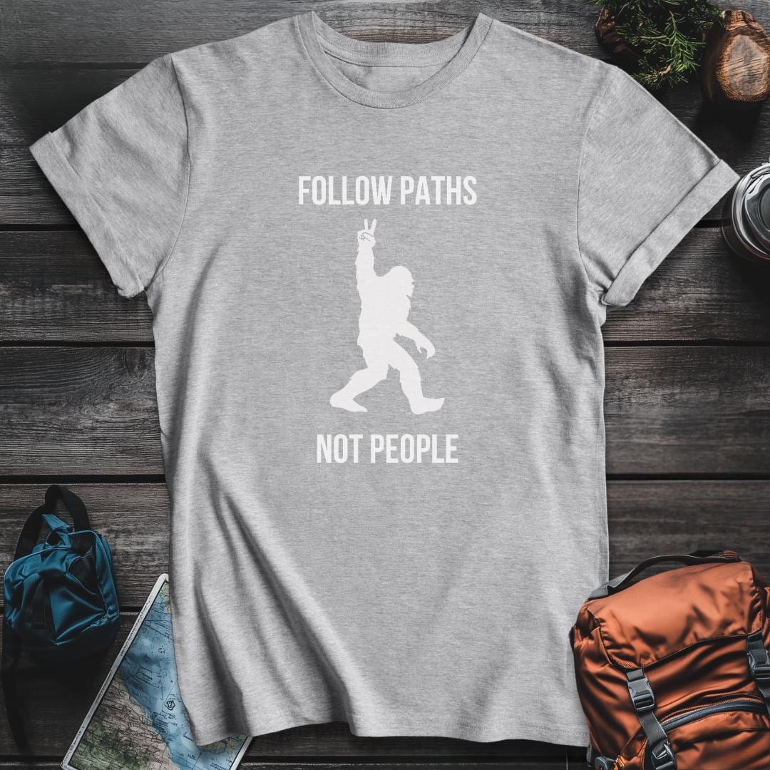 Printify T-Shirt Sport Grey / S Bigfoot Paths Not People T-Shirt