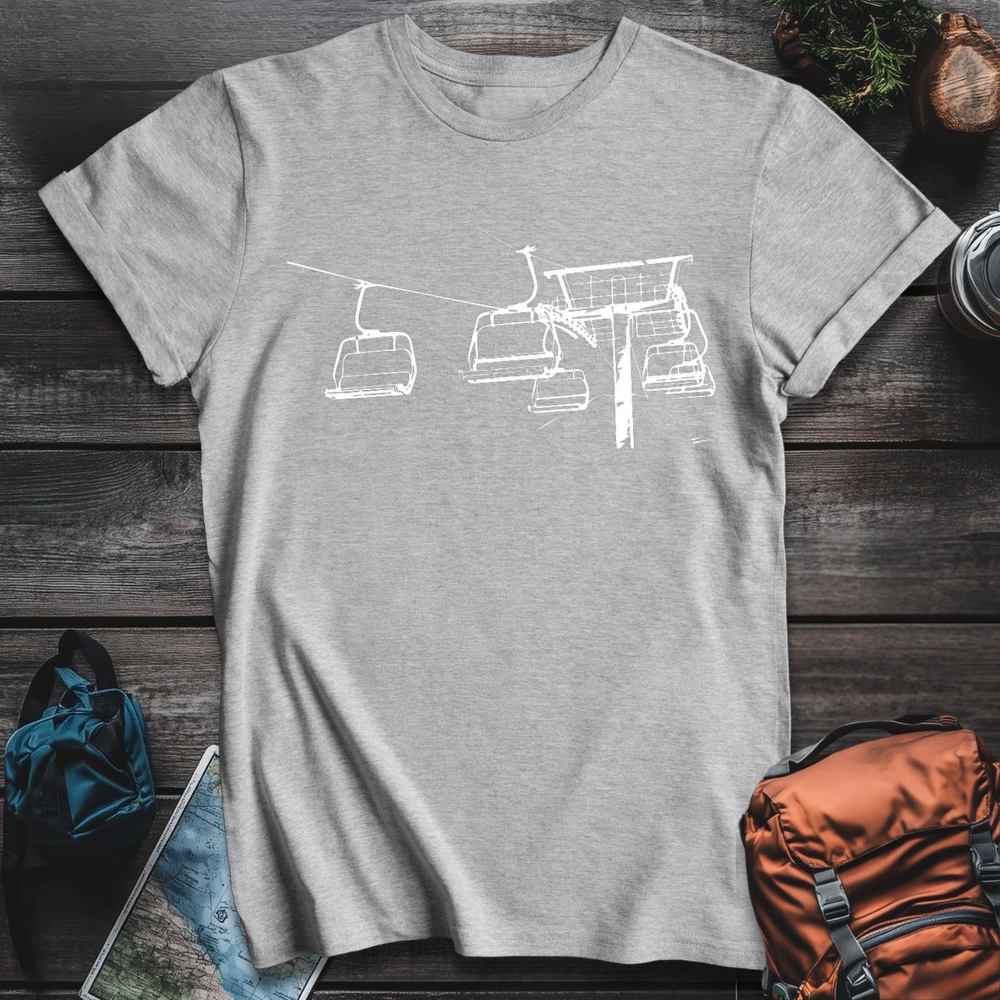 Printify T-Shirt Sport Grey / S Ski Lift T-Shirt
