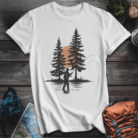 Printify T-Shirt White / S Anglers Paradise T-Shirt