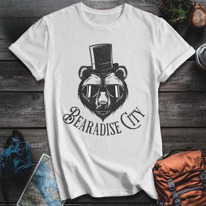 Printify T-Shirt White / S Bearadise City T-Shirt
