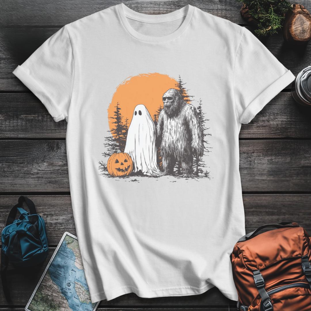 Printify T-Shirt White / S Bigfoot & Ghost T-Shirt